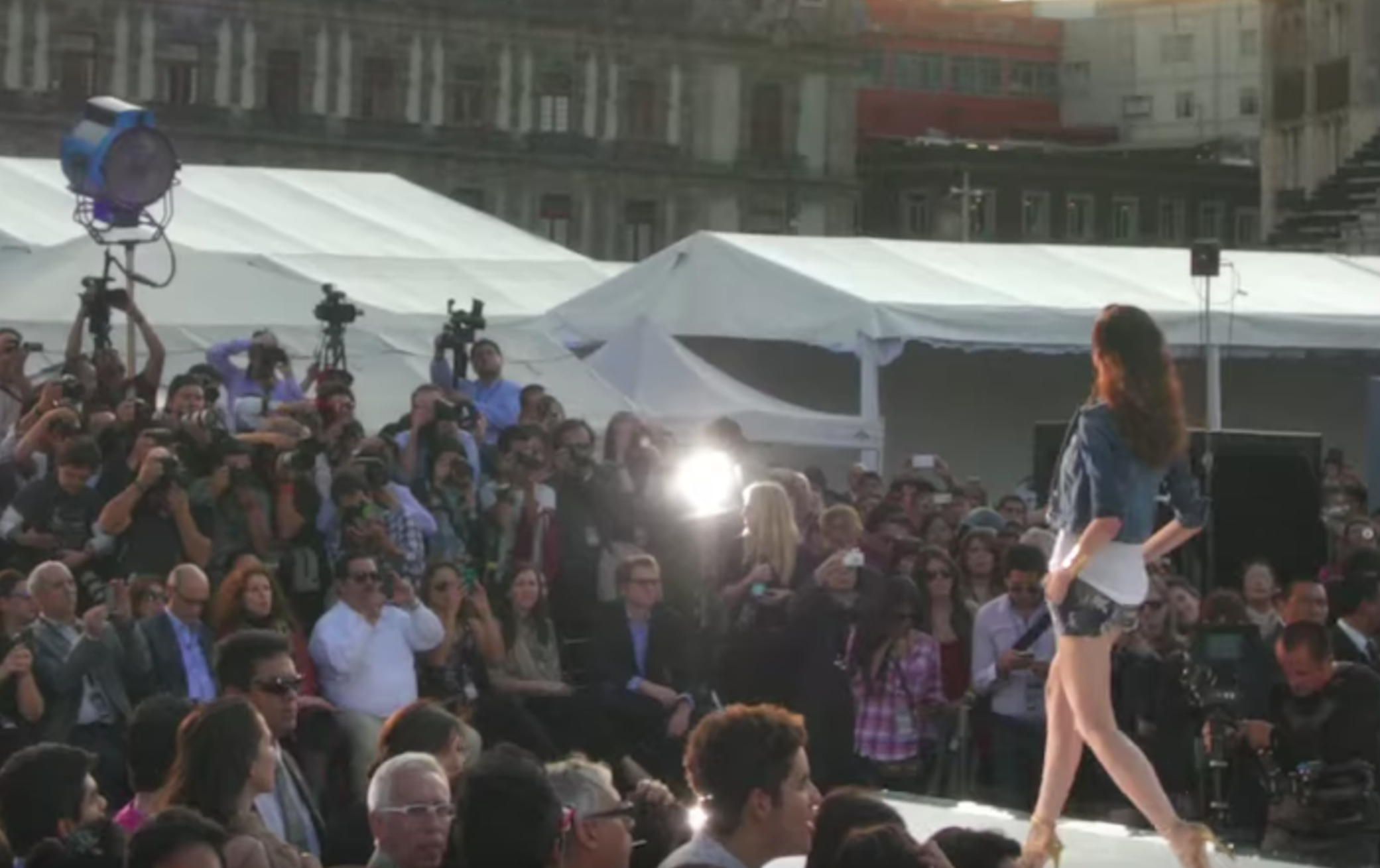 fashion show in public plaza